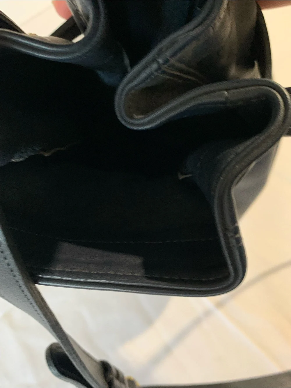 Coach Soho Black Leather Bucket Bag with Belted Pouch Vintage 4156